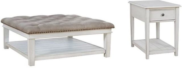 Benchcraft® Kanwyn 2-Piece Whitewash Coffee Table Set-0