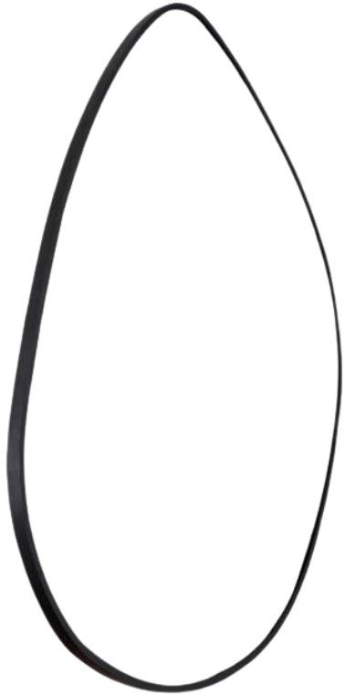 Surya Pebble Matte Black Accent Mirror-1