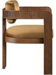 Meridian Furniture Sacha Saddle/Walnut Velvet Dining Chair-2