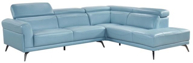 Homelegance® Giselle 2-Piece Blue Left-Arm Facing Sectional and Chaise-0