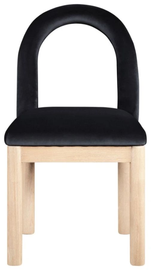 Meridian Furniture Conrad Black/Natural Upholstered Dining Chair-1