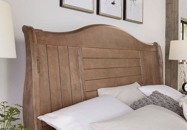 Vaughan-Bassett Cool Farmhouse Natural King Sleigh Storage Bed-2