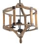 A & B Home Andreas Black/Light Whitewash Round Chandelier-2