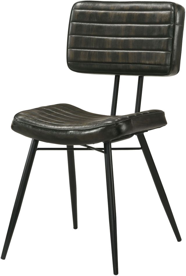 Coaster® Partridge 2-Piece Espresso/Black Padded Side Chairs-2