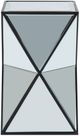 Olliix by Madison Park Silver Hendrix Angular Mirror Accent Table-1