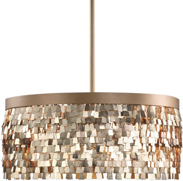 Uttermost Tillie Textured Gold 3 Light Pendant-0