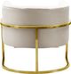 TOV Furniture Magnolia Spotted Cream Chair with Gold Base-2