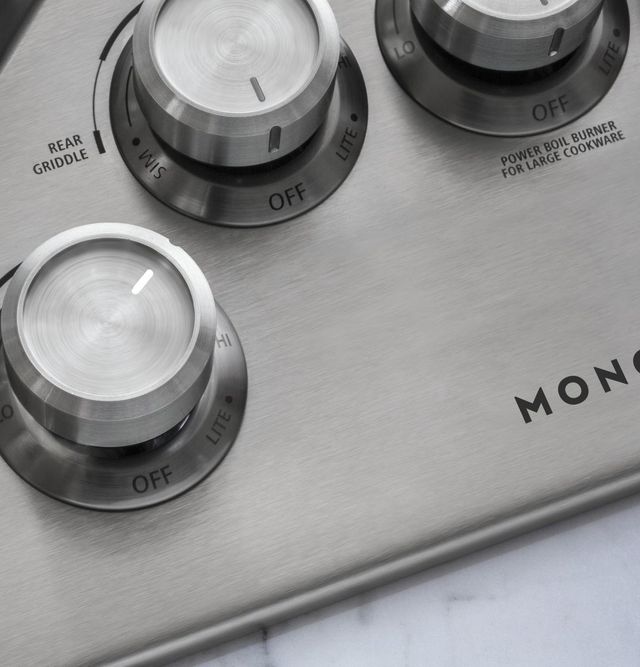 Monogram® 36" Stainless Steel Deep-Recessed Natural Gas Cooktop-4