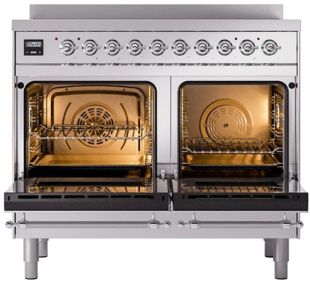 Ilve® Nostalgie II Series 40" Stainless Steel Pro Style Induction Range-1