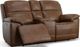 Flexsteel® Jackson Whiskey Power Reclining Loveseat with Console and Power Headrests-3
