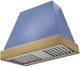 AGA Euclid 36" Carnaby Blue Wall Mounted Range Hood  with Antique Brass Trim-0