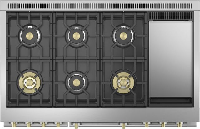 Monogram® Statement Collection 48" Stainless Steel Pro Style Slide In Dual Fuel Natural Gas Range-3