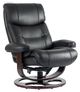 BarcaLounger® Dawson Frampton Black Manual Pedestal Recliner and Ottoman Set-1
