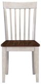 TEI SmartBuy Antique White/Walnut Side Chair-1
