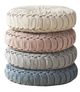 Olliix by Intelligent Design Loretta Grey 22" Diameter x 6" Poly Chenille Round Floor Pillow Cushion-3
