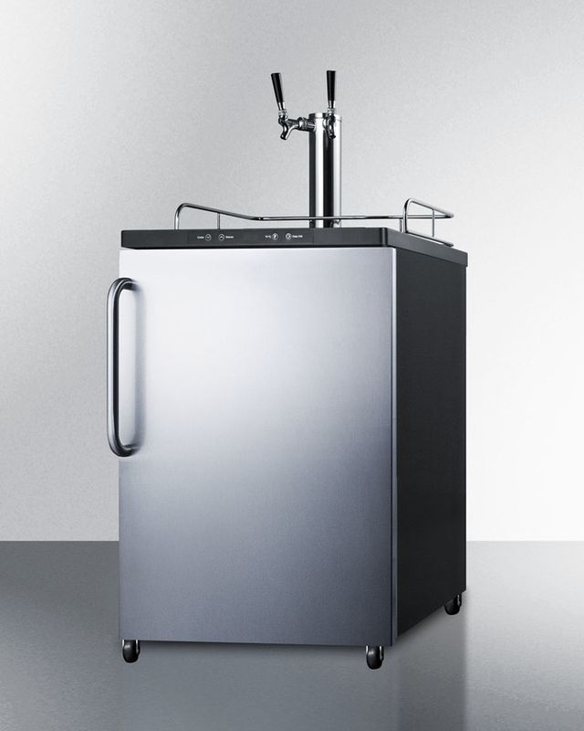 Summit® 5.6 Cu. Ft. Stainless Steel Beer Cooler/Kegerator-1