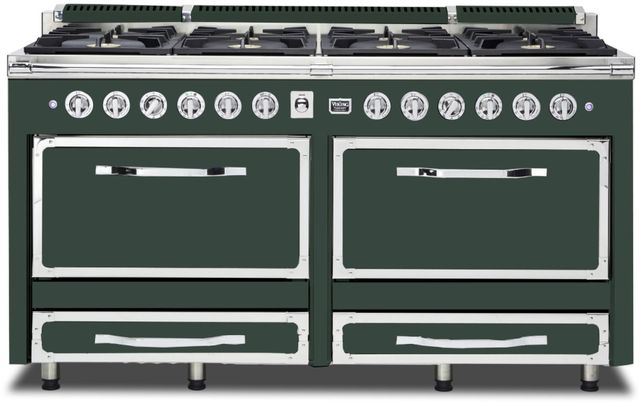 Viking® Tuscany 66" Blackforest Green Dual Fuel Pro-Style Dual Fuel Natural Gas Range-0