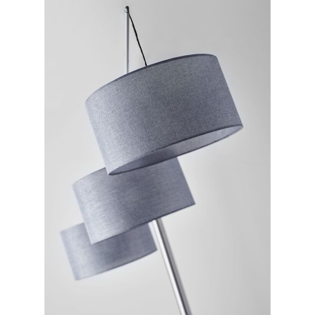 Adesso® Wellington Brushed Steel Arc Lamp-1