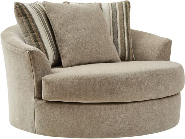 Benchcraft® Linenhause Dune Oversized Swivel Accent Chair-0