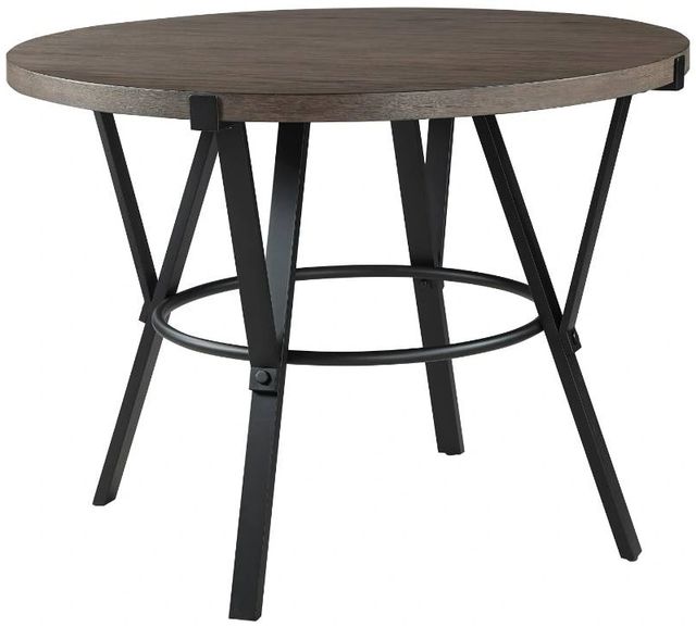 Homelegance® Crowley Brown Counter Height Table with Black Base-0