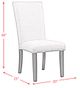 Elements International Felicia Linen Upholstery Side Chair-4