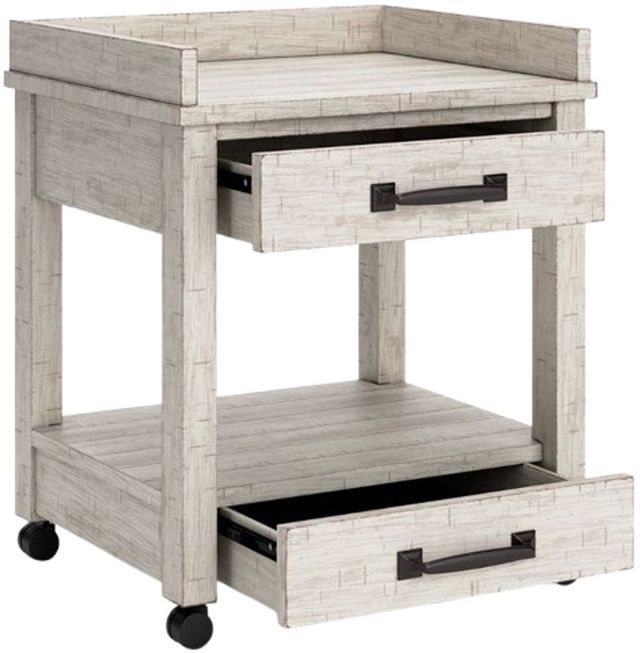 Signature Design by Ashley® Carynhurst Distressed Whitewash Printer Stand-4