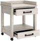 Signature Design by Ashley® Carynhurst Distressed Whitewash Printer Stand-4