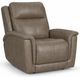Flexsteel Trey Grey Leather Triple Power Recliner-0