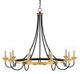 Currey & Company Hanlon Washed Black/Contemporary Chandelier-1