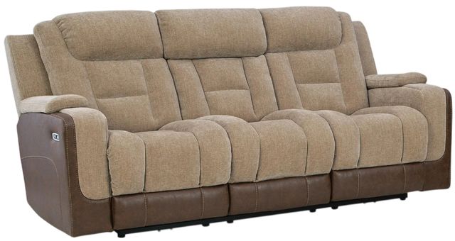 Signature Design by Ashley® Ultimax Brownstone Power Reclining Sofa with Adjustable Headrest-0