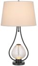 Cal® Lighting & Accessories Forssa Charcoal Grey/White Table Lamp-2