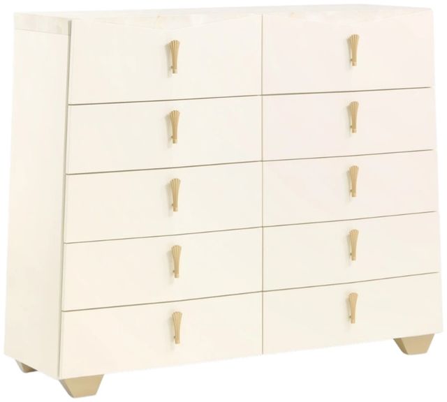 Michael Amini® Fantosini Gold Creamy Pearl Drawer Chest-0