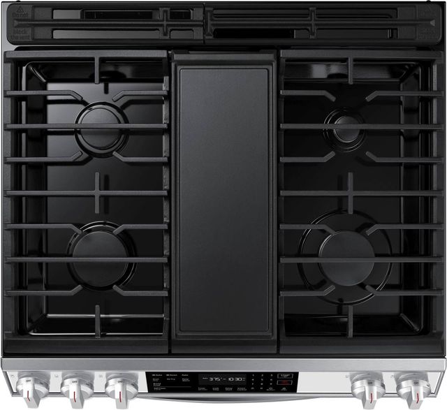 Samsung Bespoke 30" White Glass Slide In Gas Range-1
