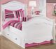 Signature Design by Ashley® Exquisite 5-Piece White Twin Sleigh Bed Set-1