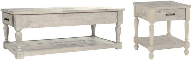 Signature Design by Ashley® Shawnalore 2-Piece Whitewash Living Room Table Set-0