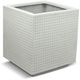 Le Present Stacks White 16" Cube On Cube Planter-0