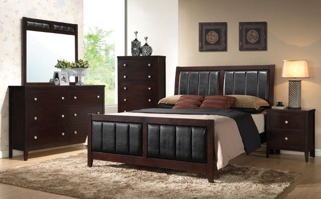 Coaster® Carlton Cappuccino Dresser and Mirror Set-4
