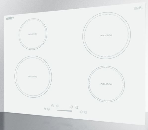 Summit® 30" White Induction Cooktop-3