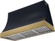 AGA Euclid 48" Gloss Black Wall Mounted Range Hood  with Antique Brass Trim-0