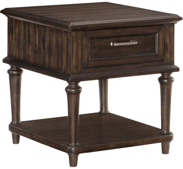 Mazin Furniture Cardano Driftwood Charcoal End Table-0