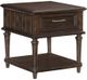 Mazin Furniture Cardano Driftwood Charcoal End Table-0