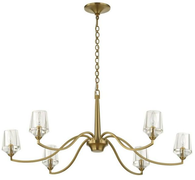 Uttermost® Barcelona Natural Brass 6 Light Chandelier-3