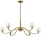 Uttermost® Barcelona Natural Brass 6 Light Chandelier-3