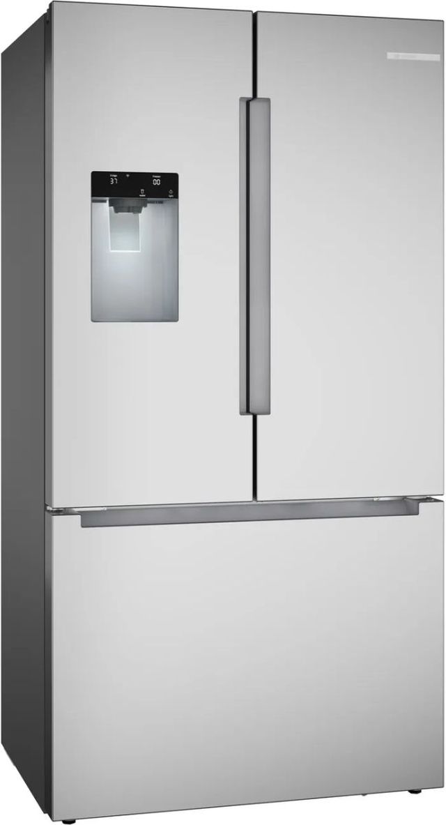 Bosch® 100 Series 36" 21.6 Cu. Ft. Anti-Fingerprint Stainless Steel Counter Depth French Door Refrigerator-2