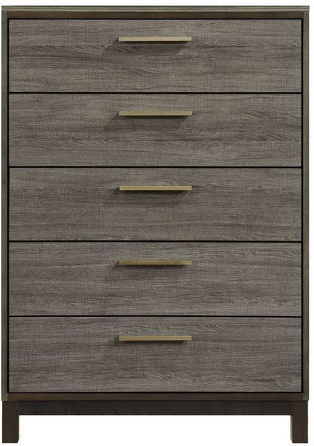 Mazin Furniture Vestavia Antique Gray/Dark Brown Chest-1