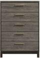Mazin Furniture Vestavia Antique Gray/Dark Brown Chest-1
