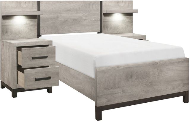 Homelegance® Zephyr 5-Piece Taupe Twin Wall Bed Set-1