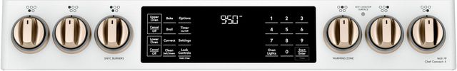 Café™ 30" Matte White Slide In Double Oven Induction Range-4