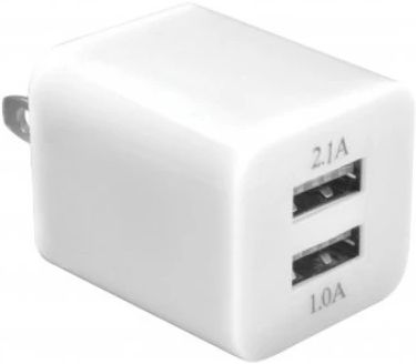 Ematic 2.1 Amp 2-Port USB-A Wall Charger (White)-0