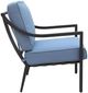 GatherCraft Charlotte Baltic Brown/Splendor Denim Aluminum Outdoor Club Chair-2